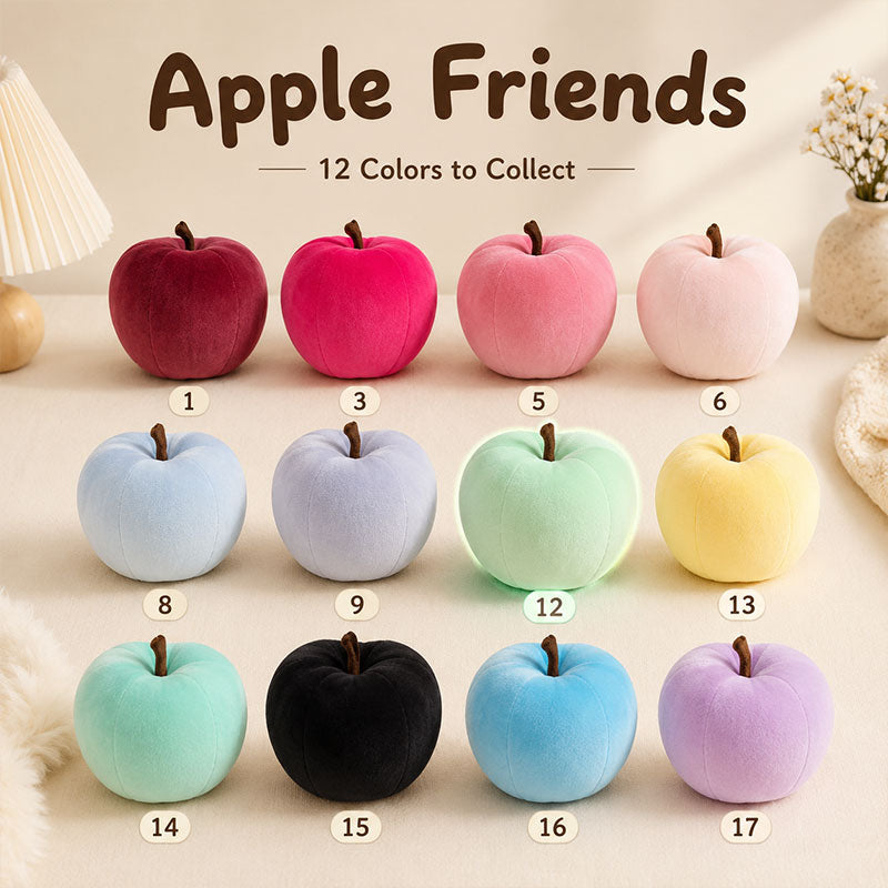 Apple Friends 12 color plush apples