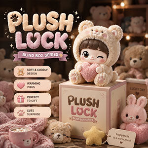 Plush Luck mystery box featuring soft collectible plush items