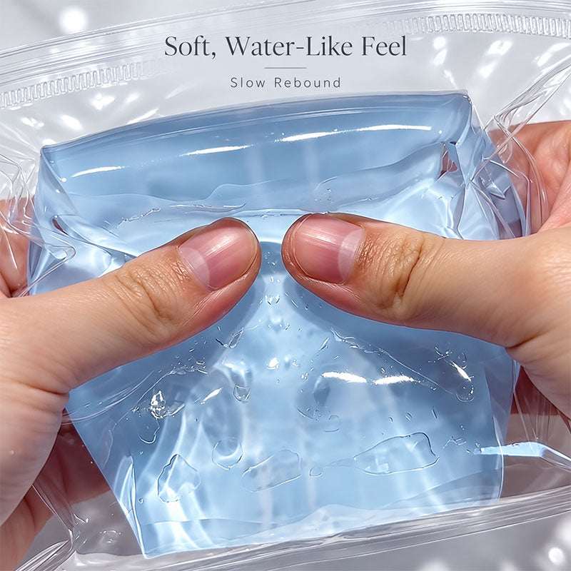 Soft clear water-like squishy texture