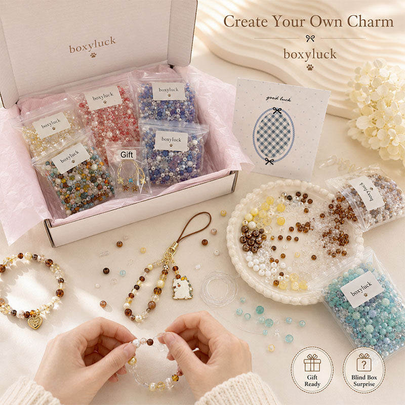 DIY Bead Mix Blind Box Gift Set – Mystery Beads & Charm Making Kit