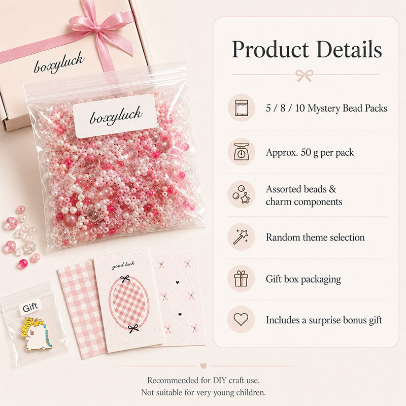 DIY Bead Mix Blind Box Gift Set – Mystery Beads & Charm Making Kit