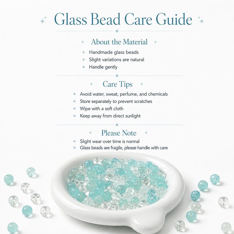 Glass bead jewelry care guide for handmade accessories
