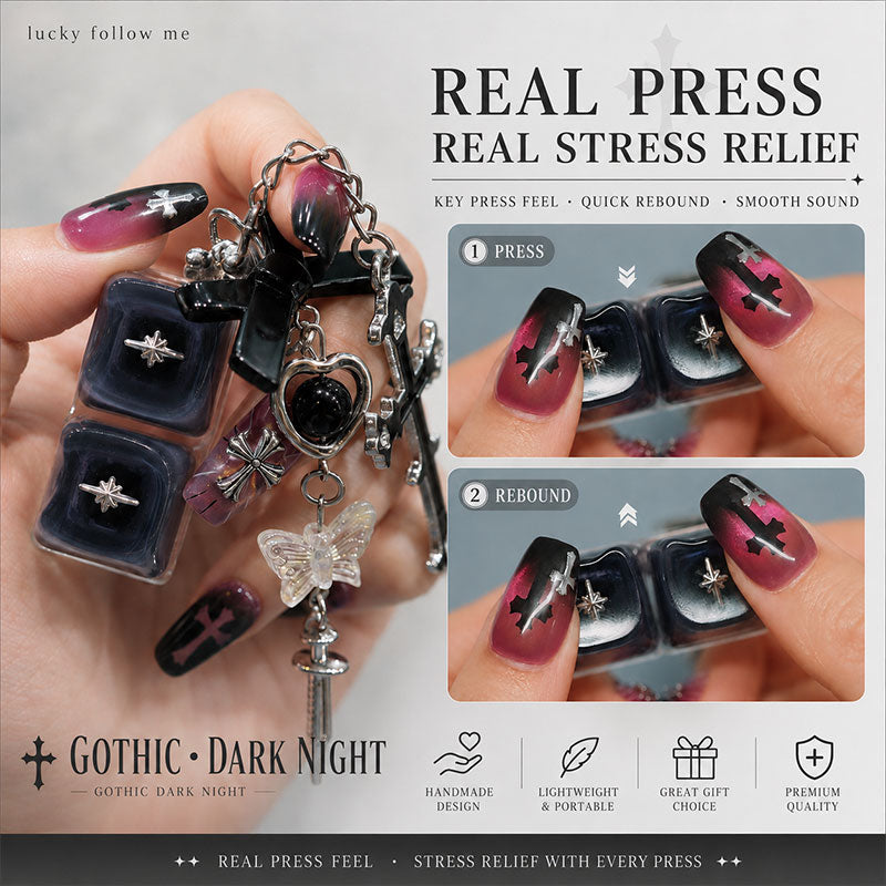 Lucky Click keychain press and rebound