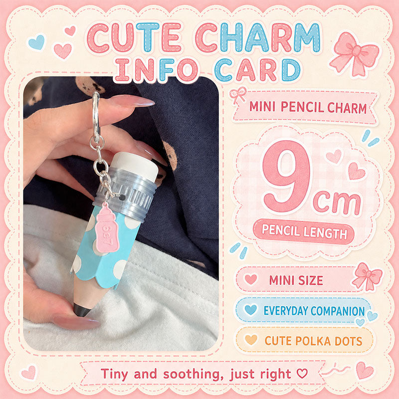 Mini Pencil Blind Box Charm Cute Click Fidget Keychain
