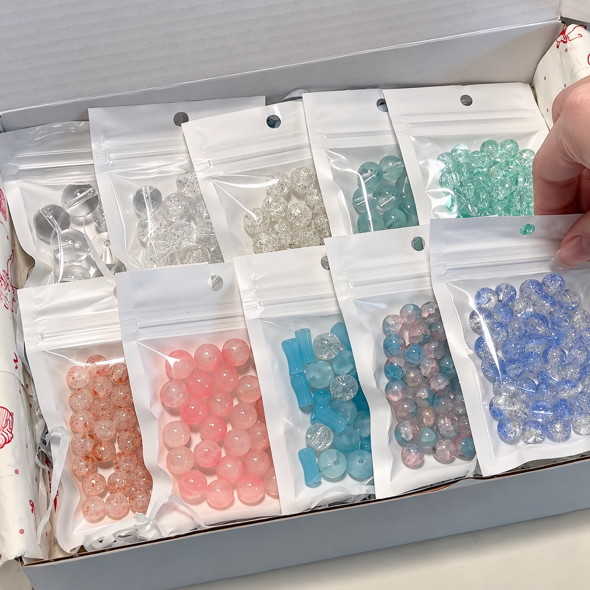 Premium Beads Mystery bags 6mm–12mm DIY Beads with String & Findings