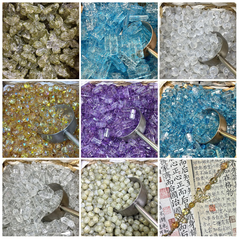Premium Shaped Glass Beads – Assorted Statement Beads for DIY Jewelry