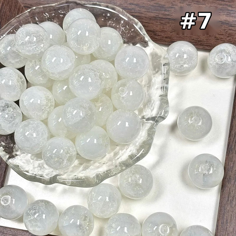 16mm Ice Crackle Glass Beads – Dreamy 9-Color Collection