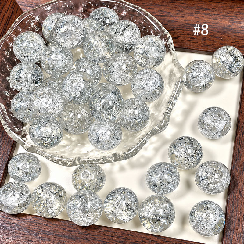 16mm Ice Crackle Glass Beads – Dreamy 9-Color Collection
