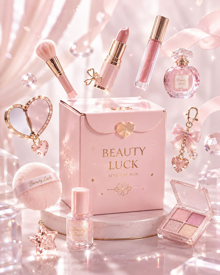 Beauty Luck mystery box featuring luxury beauty inspired collectible accessories