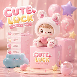 Cute Luck mystery box with kawaii collectible items