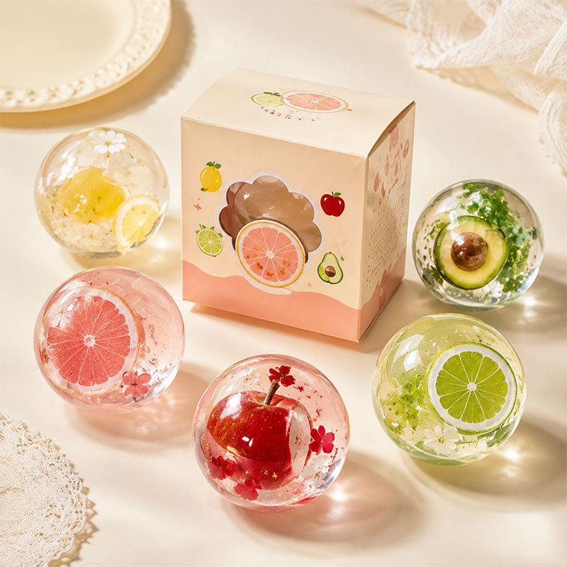 Coconut Oil Series 01 Fruit Crystal Squishy Blind Box with cute fruit jelly designs