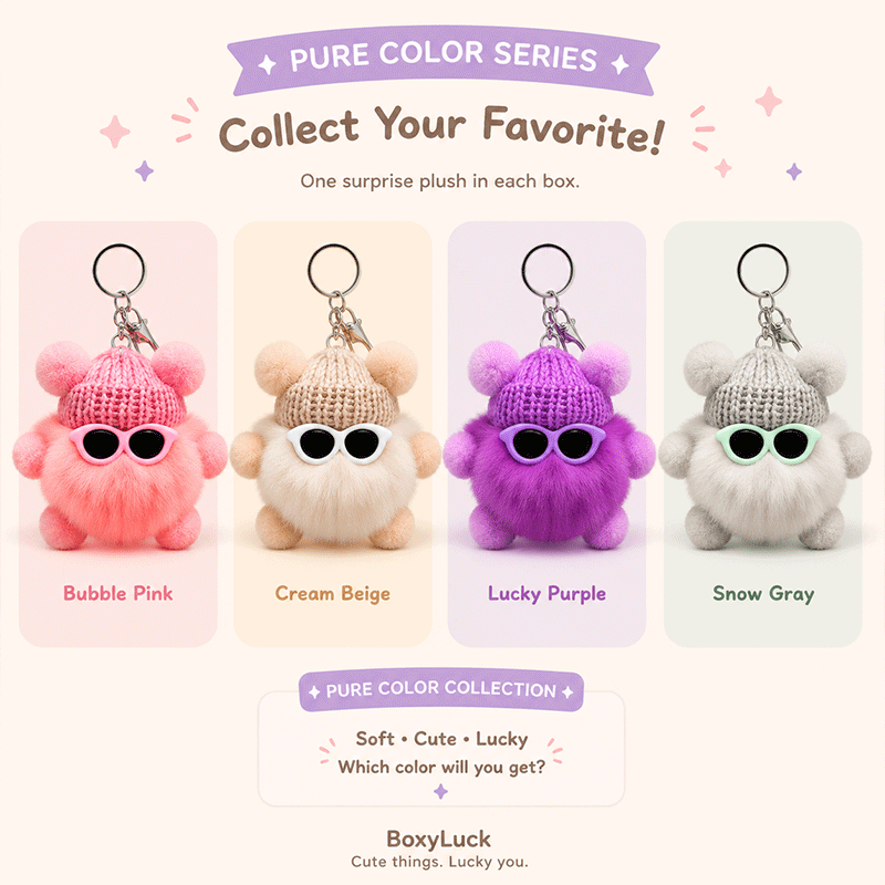 cute luck coal ball solid color series