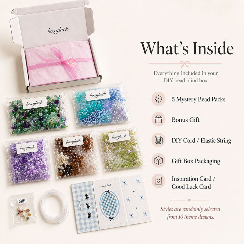 DIY Bead Mix Blind Box Gift Set – Mystery Beads & Charm Making Kit