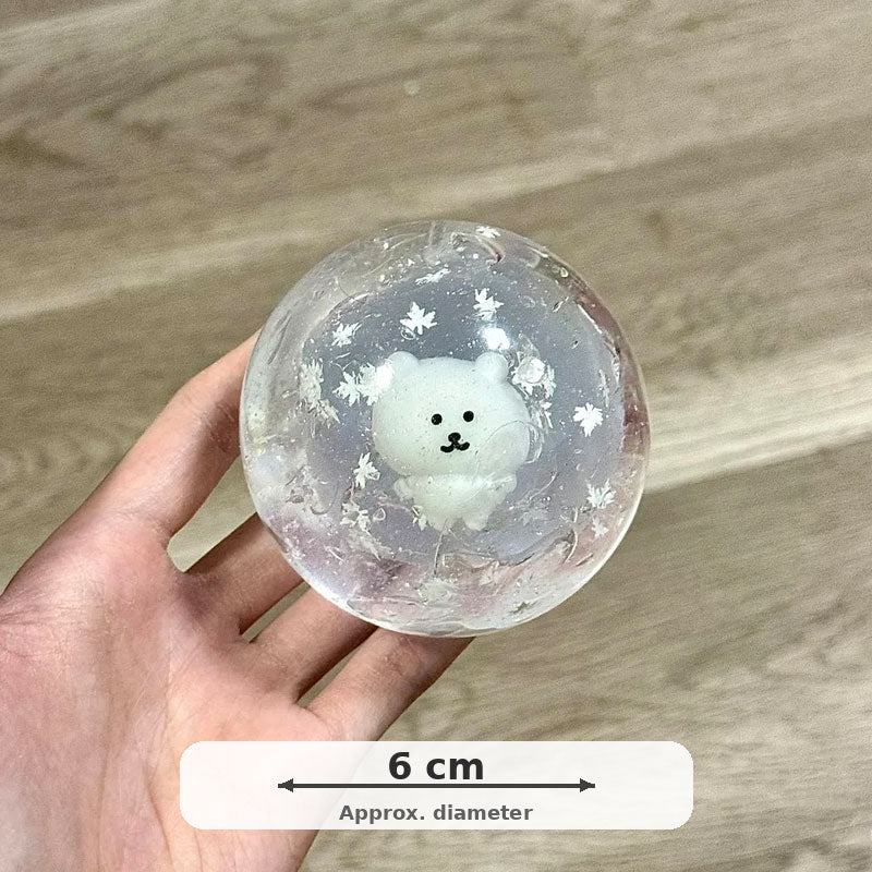 6cm handmade crystal squishy mystery ball size reference