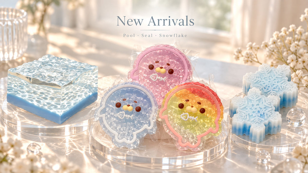 Handmade pool, seal and snowflake squishy new arrivals