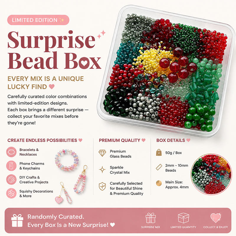 DIY Bead Mix Blind Box Gift Set – Mystery Beads & Charm Making Kit