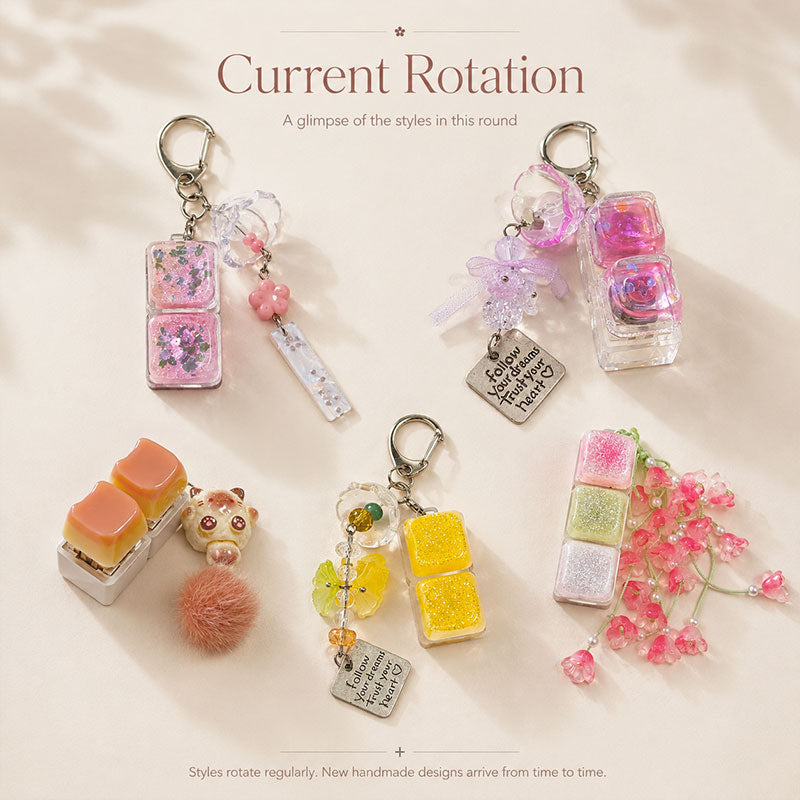 Current Lucky Click keychain styles