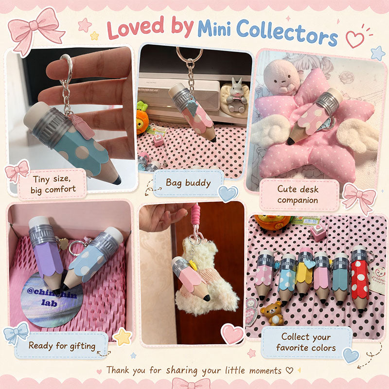 Mini Pencil Blind Box Charm Cute Click Fidget Keychain