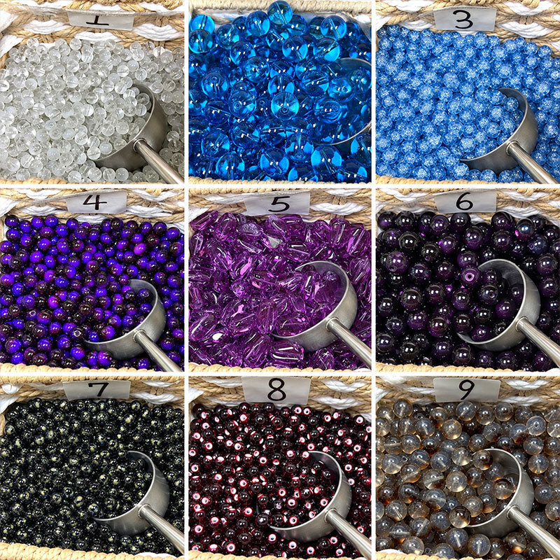 Premium Round Bead Mystery Mix – 6mm–12mm DIY Beads with String & Findings