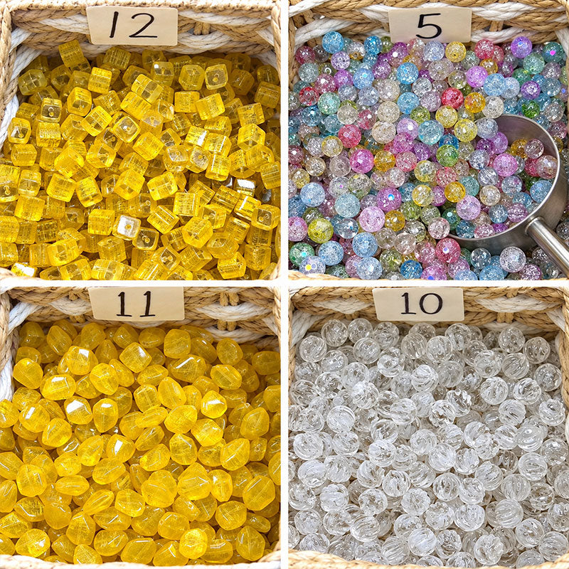 Premium Shaped Glass Beads – Assorted Statement Beads for DIY Jewelry