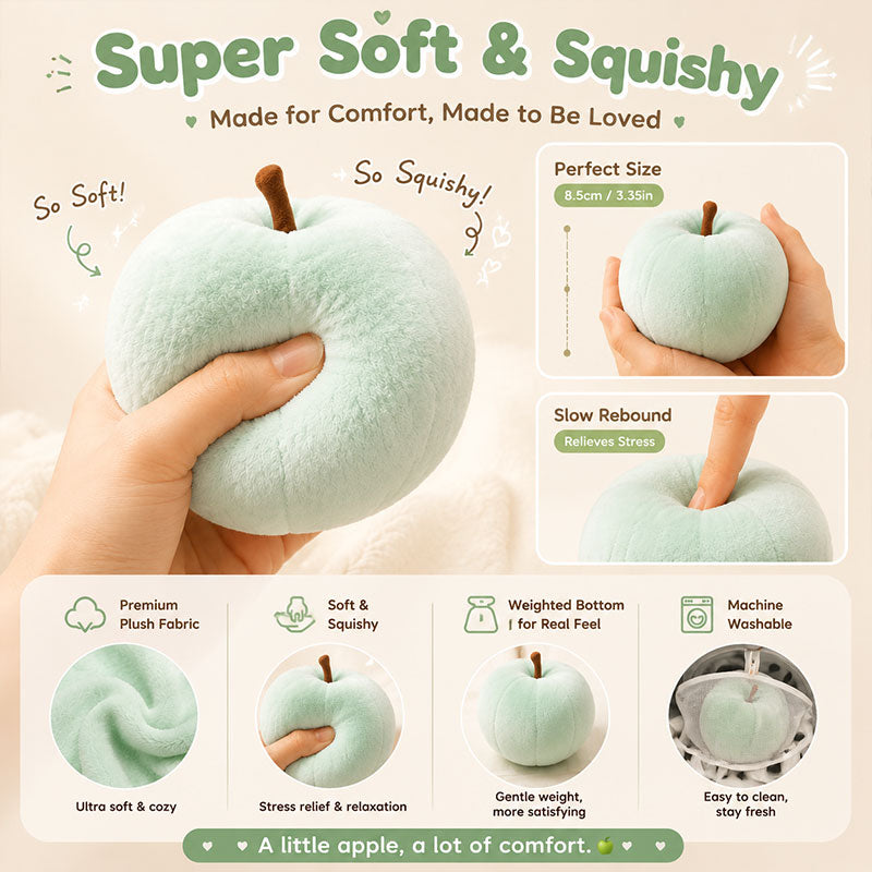 Mint Chocolate weighted plush apple