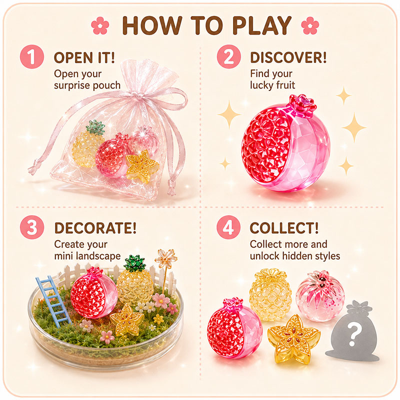 Transparent Fruit Mini Resin Fruit Decor
